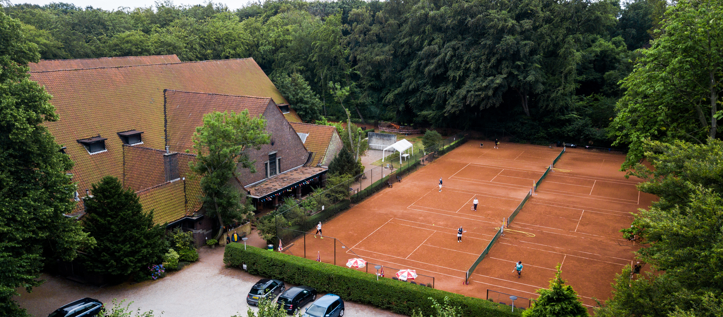 Tennispark vereniging groen boederij clubhuis