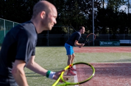 Heren dubbel beide spelers achterin