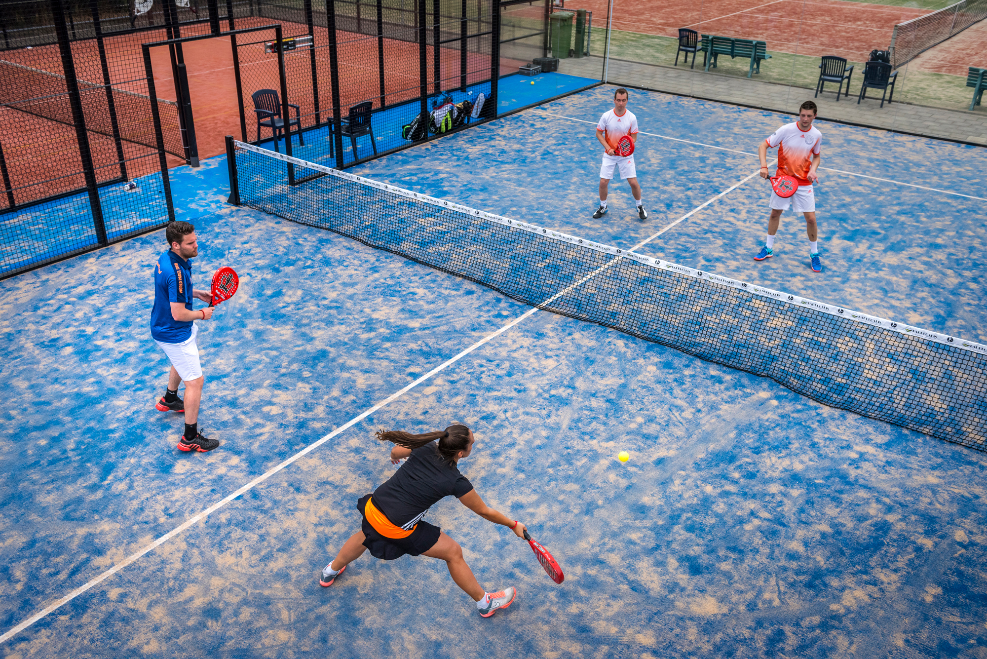 Padelspelers In Actie