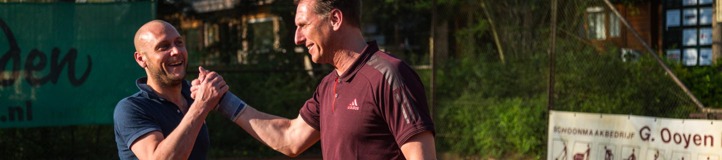 Mannen dubbelspel felicitatie