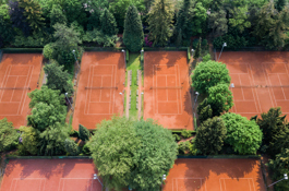 Bovenaanzicht tennispark vereniging Bovenaanzicht tennispark vereniging