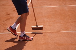 Tennisbaan Gravel Lijnen Vegen Tennisbaan Gravel Lijnen Vegen
